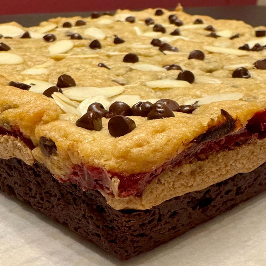 Raspberry Crownies (Eggless)