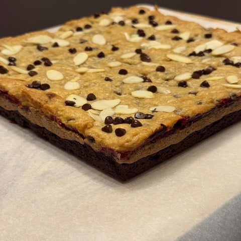 Raspberry Crownies (Eggless)